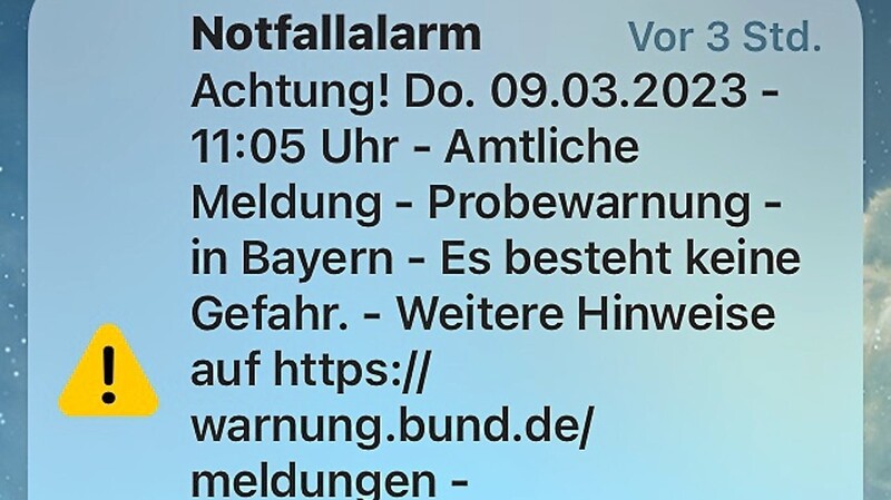 In der Stadt Moosburg konnten nur die Warnmeldungen via Cell Broadcast empfangen werden, die Sirenen waren nicht zu hören.
