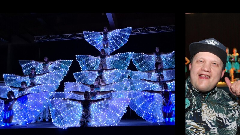 Die Showfunken Furth beeindruckten mit ihren spektakulären Leuchtflügeln. Unser Fotograf Benni Diemer (rechts) hat das Showtanzfestival der DJK Ast begleitet.