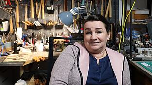 Melanie Lemberger in ihrer Werkstatt Melanie Lemberger in ihrer Werkstatt