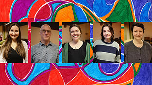 Sie sind Synästhetiker oder forschen dazu: Katrin Kahl, Prof. Dr. Gregor Volberg, Lucia Kloiber, Amelie Schlieben, Leonore Egbert (von links). Sie sind Synästhetiker oder forschen dazu: Katrin Kahl, Prof. Dr. Gregor Volberg, Lucia Kloiber, Amelie Schlieben, Leonore Egbert (von links).