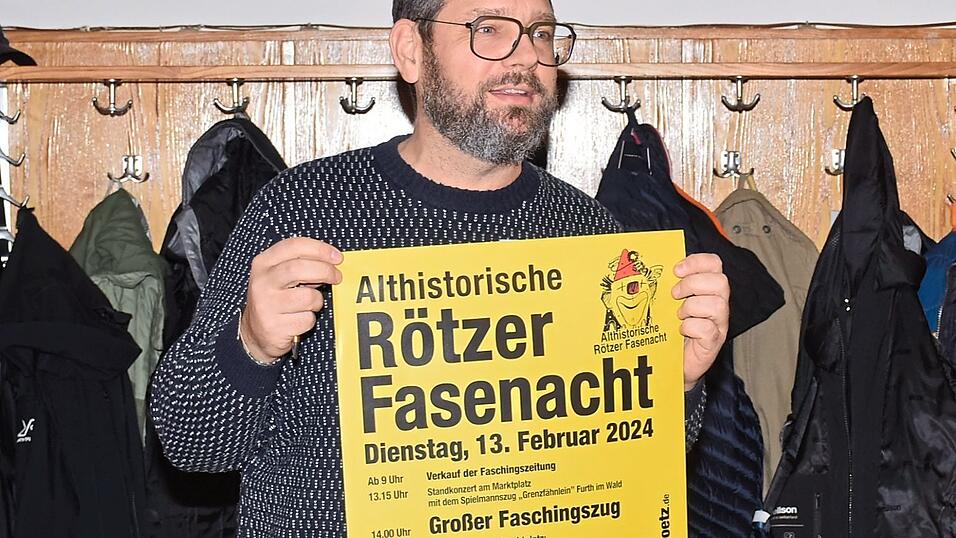 Mit dem Plakat wird für den Rötzer Fasching geworben. Mit dem Plakat wird für den Rötzer Fasching geworben.
