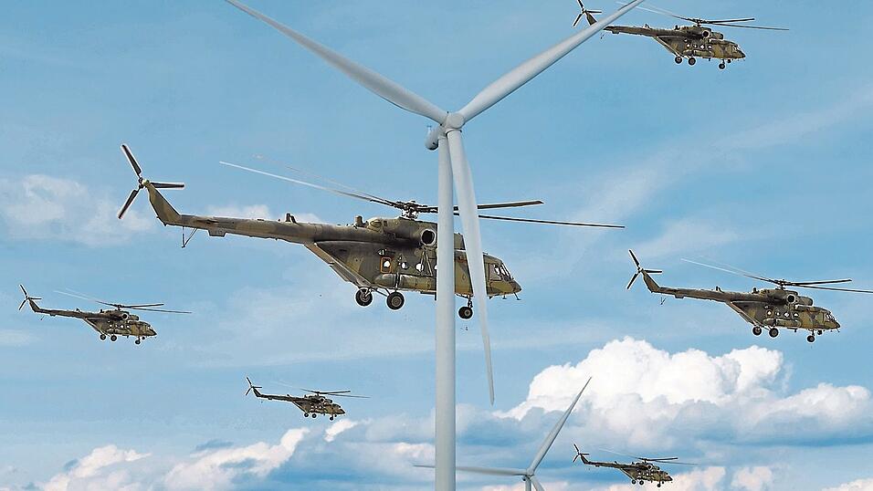 Weil man für die Bundeswehr offenbar geheime Tiefflugkorridore freihalten muss, stehen die Schierlinger Windkraftpläne auf der Kippe. Antworten soll es wohl erst im Juli vom regionalen Planungsverband geben. (Fotomontage) Weil man für die Bundeswehr offenbar geheime Tiefflugkorridore freihalten muss, stehen die Schierlinger Windkraftpläne auf der Kippe. Antworten soll es wohl erst im Juli vom regionalen Planungsverband geben. (Fotomontage)