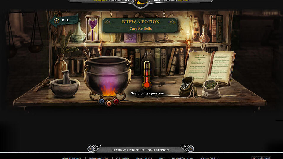 So braut man Zaubertränke in Pottermore. So braut man Zaubertränke in Pottermore.
