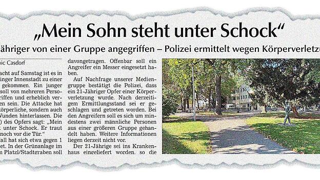 Unsere Mediengruppe berichtete über die Attacke auf den 21-Jährigen. Unsere Mediengruppe berichtete über die Attacke auf den 21-Jährigen.