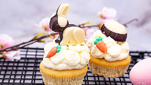 So sehen die fertigen Oster-Cupcakes aus. So sehen die fertigen Oster-Cupcakes aus.