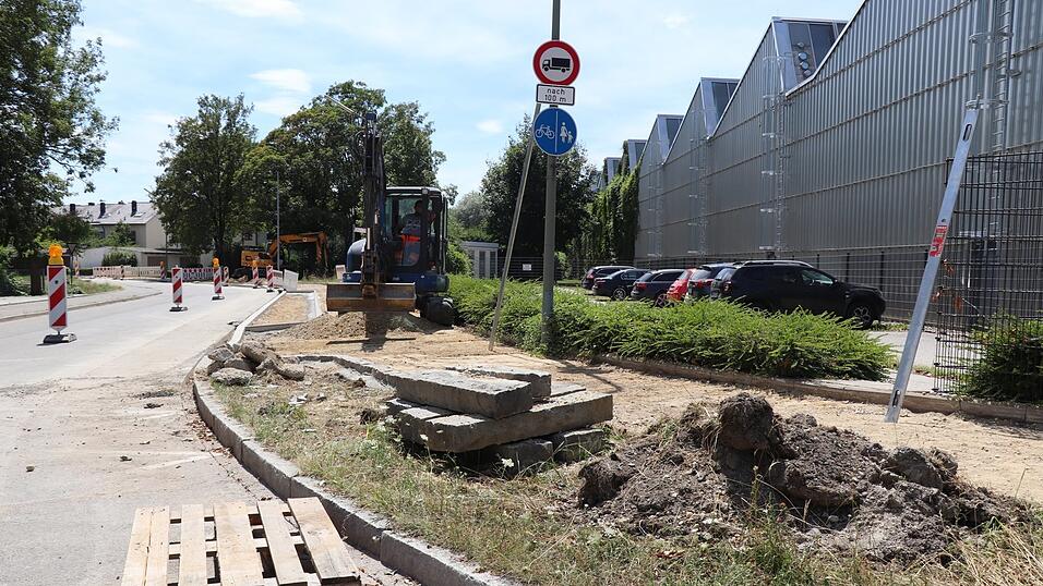 Durch die Umgestaltung des Geh- und Radwegs werden die Grünstreifen, die im Bereich des Jungheinrich-Werks bestehen, fortgesetzt. Durch die Umgestaltung des Geh- und Radwegs werden die Grünstreifen, die im Bereich des Jungheinrich-Werks bestehen, fortgesetzt.