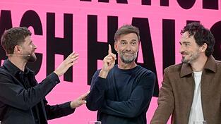 Illustre Telekom-Experten für die WM: Thomas Müller (l), Jürgen Klopp (M) und Mats Hummels. Illustre Telekom-Experten für die WM: Thomas Müller (l), Jürgen Klopp (M) und Mats Hummels.