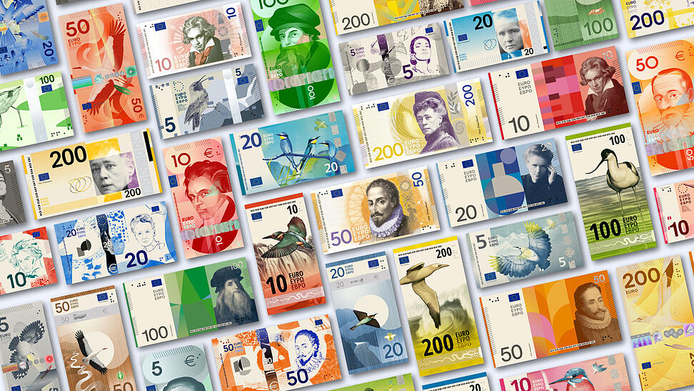 Ende des Jahres soll feststehen, wie die neuen Euro-Banknoten aussehen sollen. Bis zum 21. September kann jeder EU-Bürger abstimmen. Ende des Jahres soll feststehen, wie die neuen Euro-Banknoten aussehen sollen. Bis zum 21. September kann jeder EU-Bürger abstimmen.