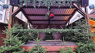 Laut Programm des Christkindlmarktes stehen die Bühnen die ersten 13 Tage ohne Musikprogramm da. Es gab aber am Sonntag einen Spontan-Act. Laut Programm des Christkindlmarktes stehen die Bühnen die ersten 13 Tage ohne Musikprogramm da. Es gab aber am Sonntag einen Spontan-Act.