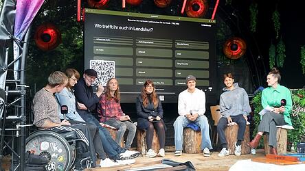 Matthias Keck (von links), Mascha Buchwald, Alexander Putz, Moritz Meinert, Gloria Brandl Simons, Valentin Weber, Jeremy Hüttner und Laura Mies diskutierten am Samstagnachmittag im Sandora-Garten. Matthias Keck (von links), Mascha Buchwald, Alexander Putz, Moritz Meinert, Gloria Brandl Simons, Valentin Weber, Jeremy Hüttner und Laura Mies diskutierten am Samstagnachmittag im Sandora-Garten.