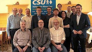 Die nominierten CSU-Mitglieder für den Wahlvorschlag für die Kommunalwahl im März 2026 mit Landratskandidat Michael Multerer (4. v. l. hinten stehend) und Dr. Gerhard Hopp (r.). Die nominierten CSU-Mitglieder für den Wahlvorschlag für die Kommunalwahl im März 2026 mit Landratskandidat Michael Multerer (4. v. l. hinten stehend) und Dr. Gerhard Hopp (r.).