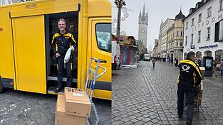 Martin Bauer ist Zusteller der Deutschen Post und beliefert seit 20 Jahren den Theresienplatz und die Seitengassen. Martin Bauer ist Zusteller der Deutschen Post und beliefert seit 20 Jahren den Theresienplatz und die Seitengassen.