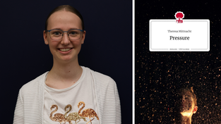 Autorin Theresa Mittnacht mit ihrem ersten Buch „Pressure“. Autorin Theresa Mittnacht mit ihrem ersten Buch „Pressure“.